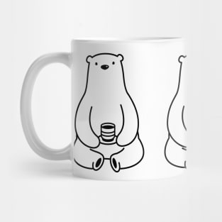 Bearly Awake Polar Bear Drinking Coffee Mug